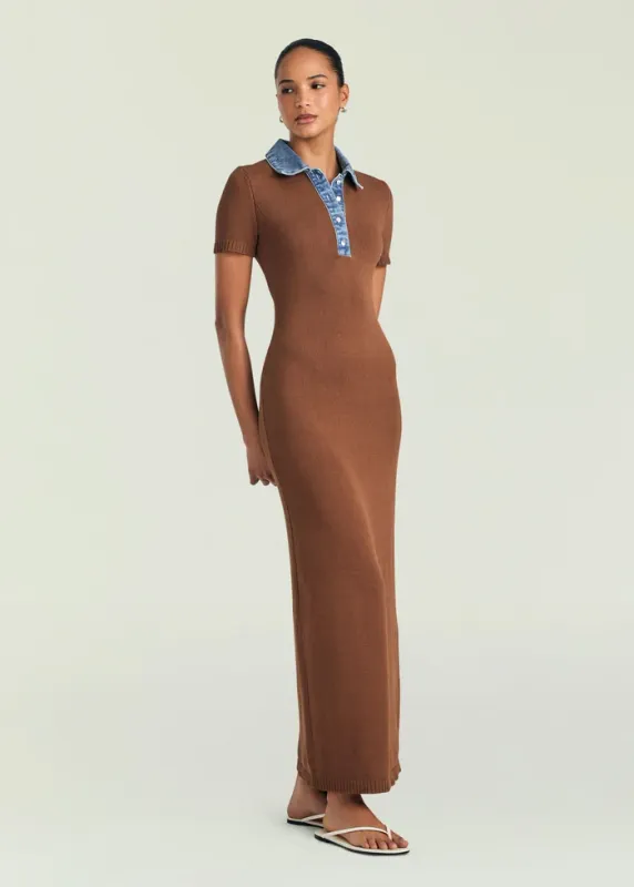 Reye Knit Maxi Dress LAKESIDE/CEDARWOOD