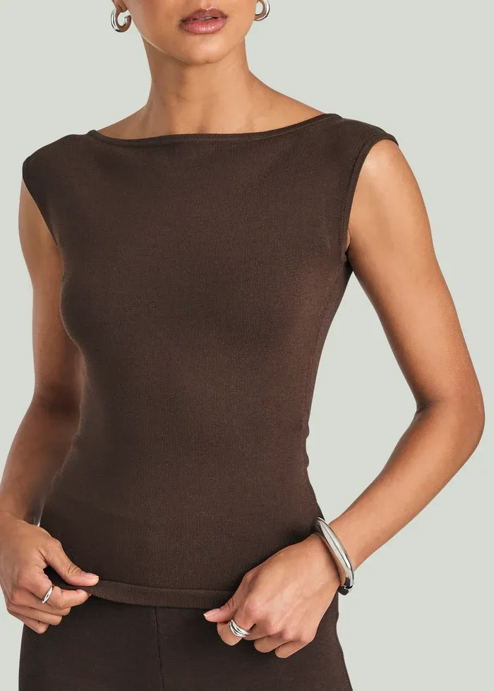 Petra Knit Top BOSUN BROWN, Size: XS