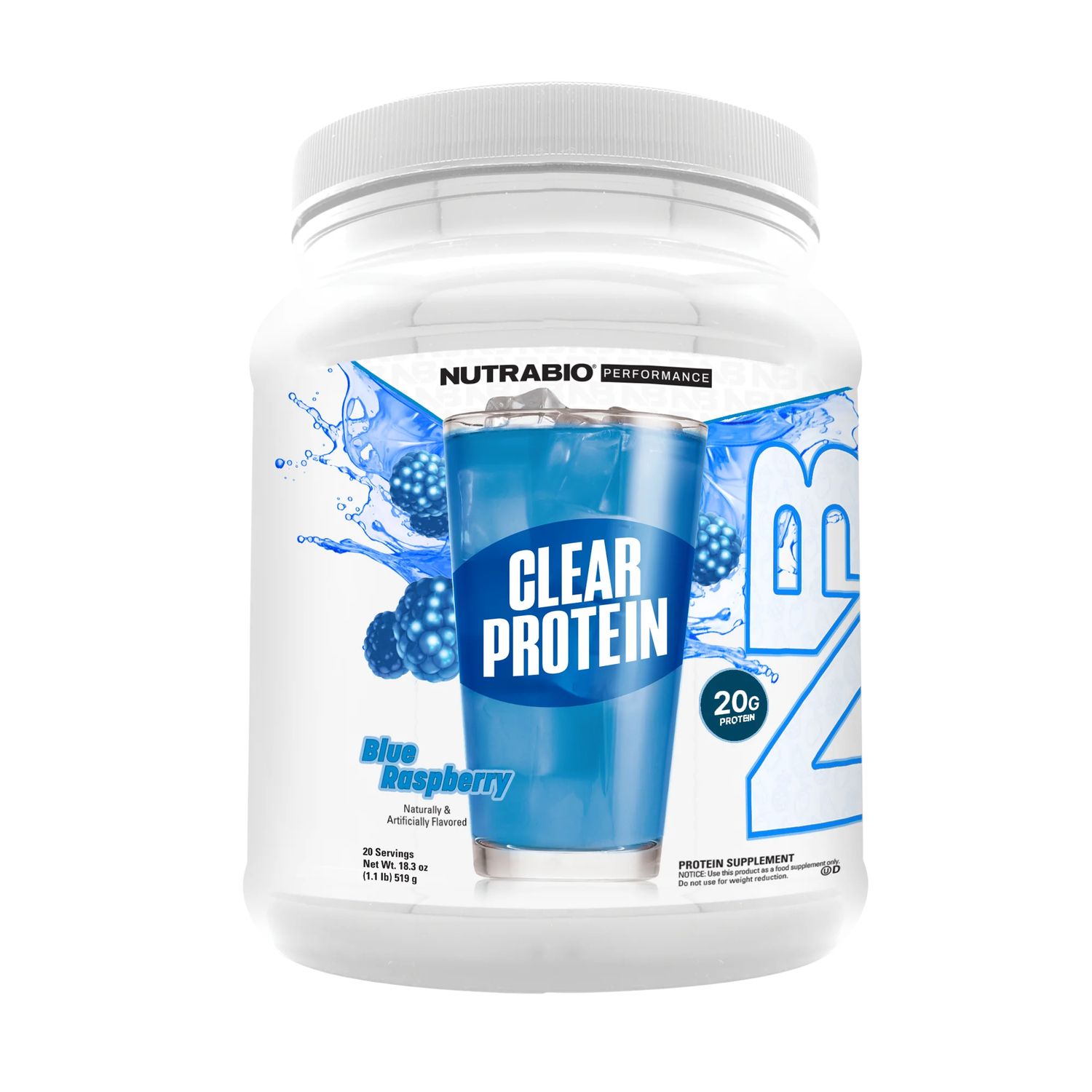 Clear Protein Blue Raspberry
