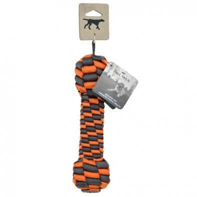 Tall Tails - Braided Bone Toy Orange, Size: 7&quot;
