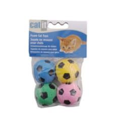 Catit - Foamies Cat Toy Sponge Soccer Balls 4pc