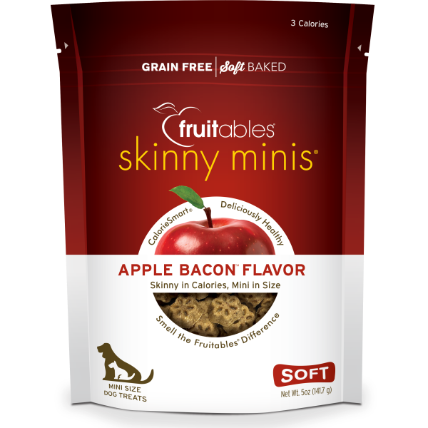 Fruitables - Dog Skinny Minis Apple/Bacon Chewy Treats 141g