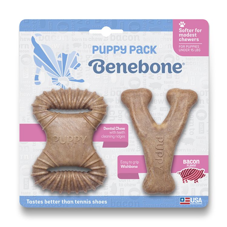 Benebone - Bacon Puppy (Dental Chew &amp; Wishbone) 2pk