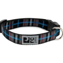 RC Pets - Clip Collar Black Twill Plaid Large 1&quot;