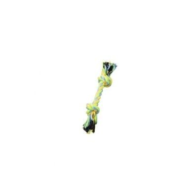 Budz - Rope with 2 Knots Green &amp; Yellow 8.5&quot;