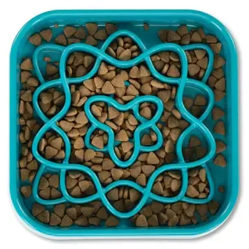 Messy Mutts - Interactive Square Slow Feeder Blue