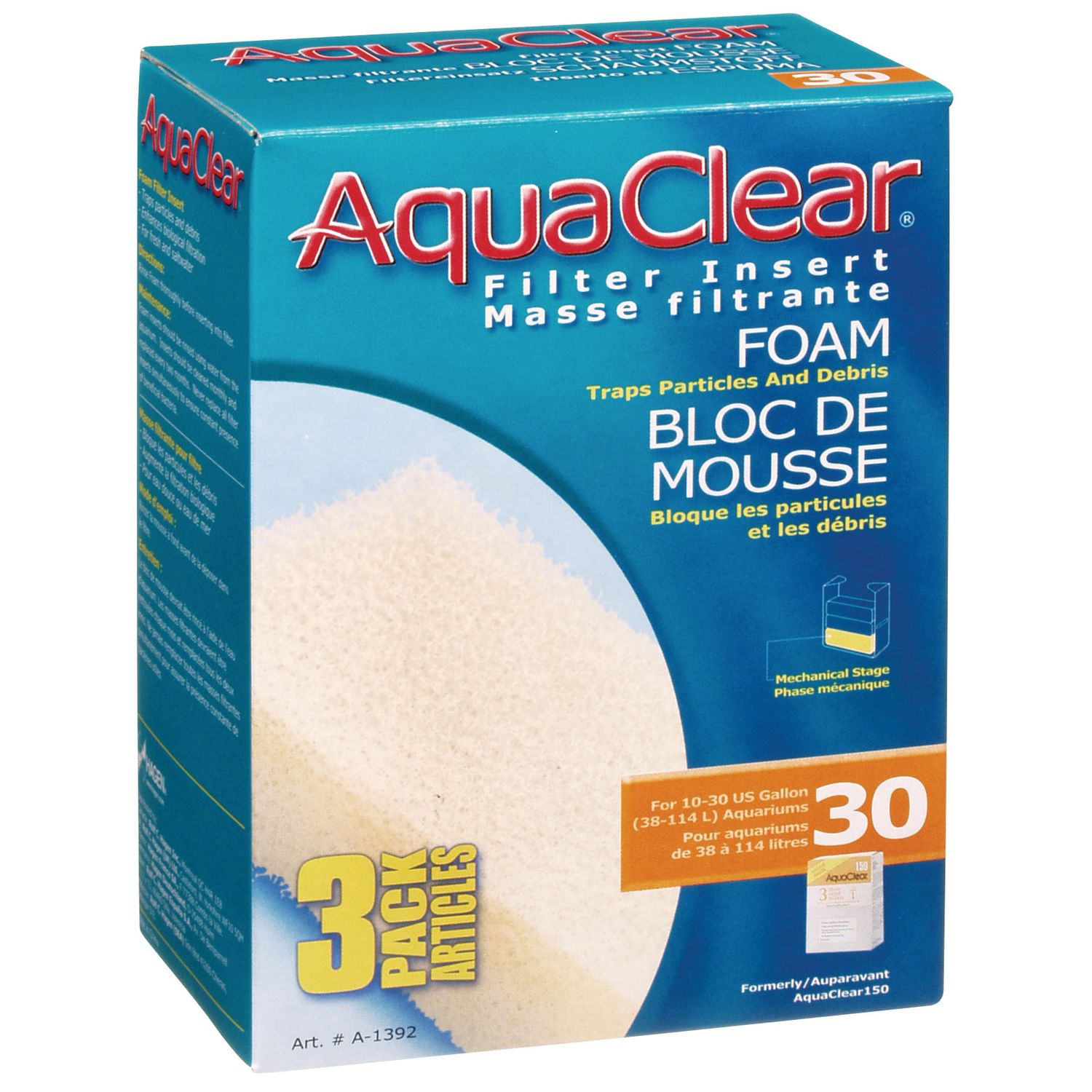 AquaClear - 150 Foam Filter 30 Insert 3 pack