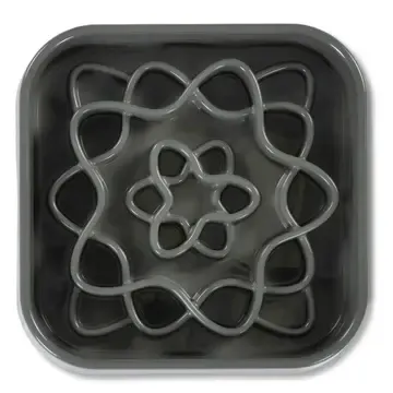 Messy Mutts - Interactive Square Slow Feeder Grey