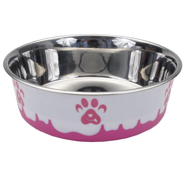 Maslow Design - Bowl Paw Pink/White