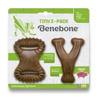 Benebone - Bacon Tiny (Dental Chew &amp; Wishbone) 2pk