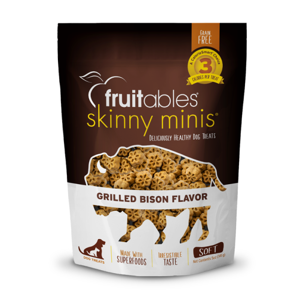 Fruitables - Dog Skinny Minis Grilled Bison Chewy Treats 141g
