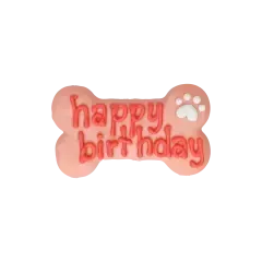 Bosco &amp; Roxy's - 6" Happy Birthday Bone Pink