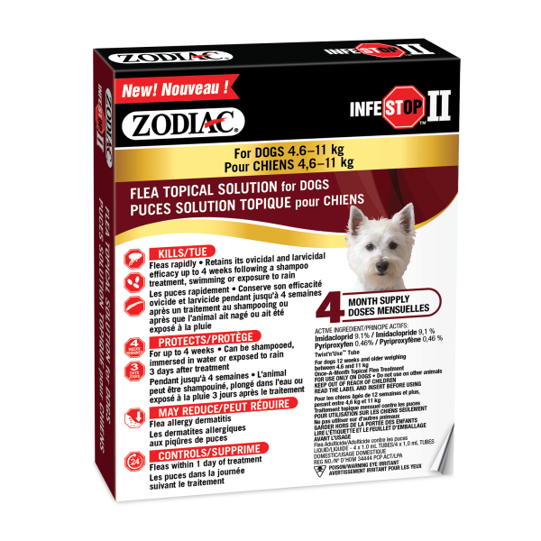Zodiac - Infestop ll Topical Dogs 4.6kg to 11kg