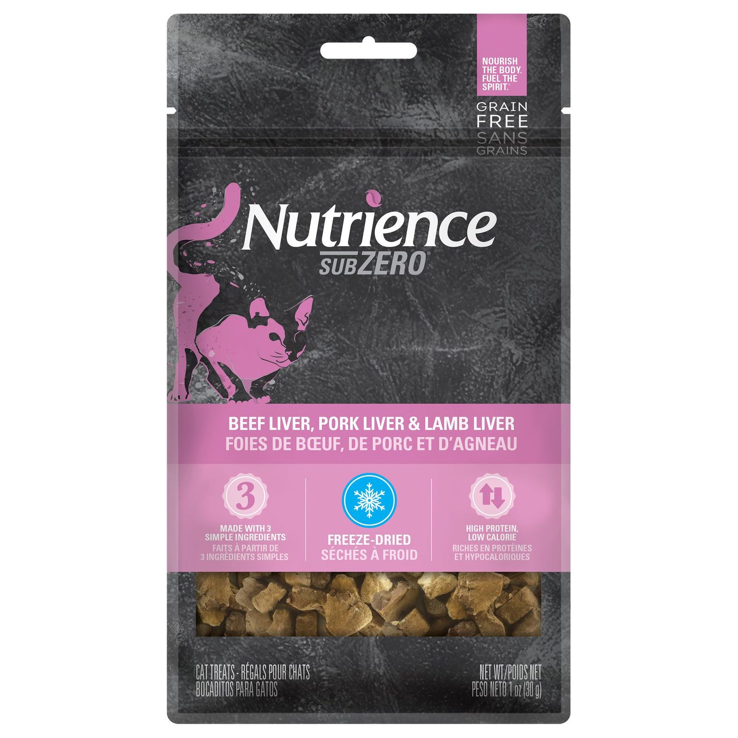 Nutrience - Grain Free Subzero Beef Liver, Pork Liver &amp; Lamb Liver Treat Cat 30g