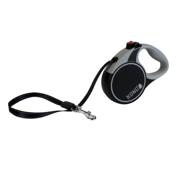 Kong - Retractable Leash Terrain Black XSmall (up to 25lb)
