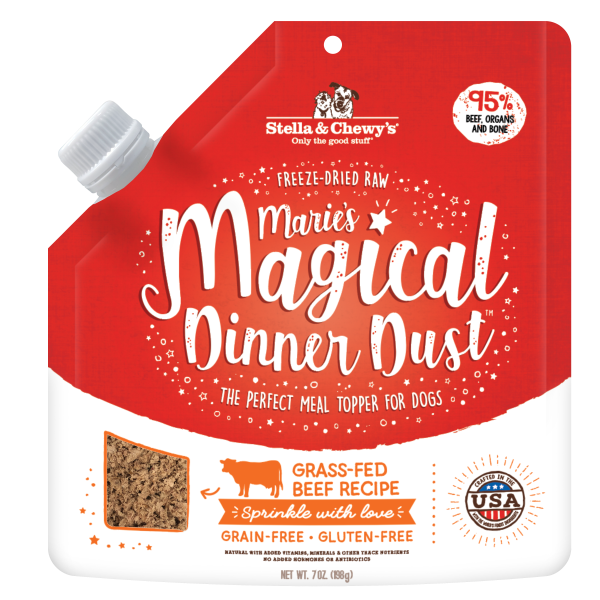 Stella &amp; Chewys - FD Maries Magic Dinner Dust Grass Fed Beef Dog 7 oz