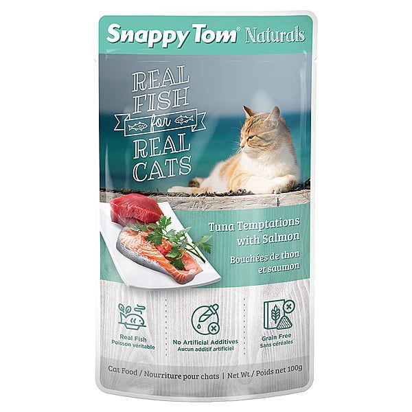 Snappy Tom - Naturals Tuna Temptations with Salmon 100g Cat