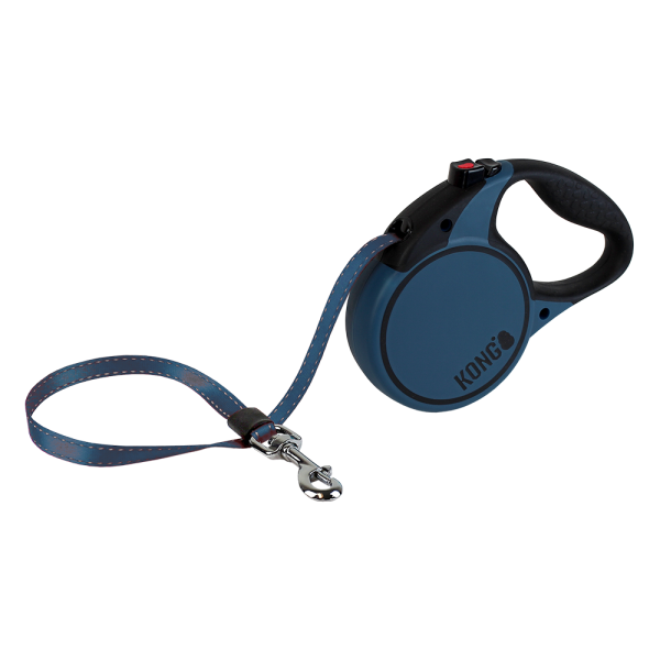 Kong - Retractable Leash Terrain 16&#39; Blue Medium (up to 65lb)