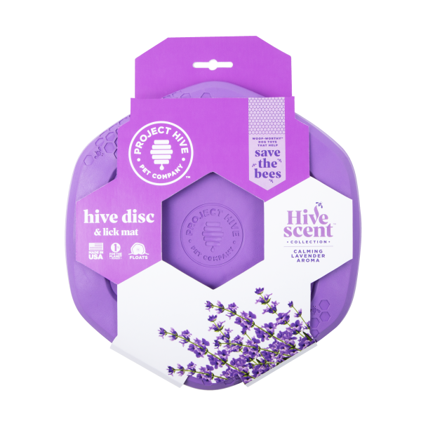 Project Hive - Hive Disc &amp; Lick Mat Purple (Calming Lavender)