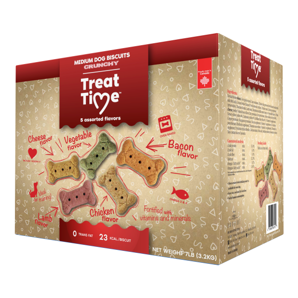 Treat Time - Medium Assorted Biscuit Bulk Dog (Price Per Ounce)