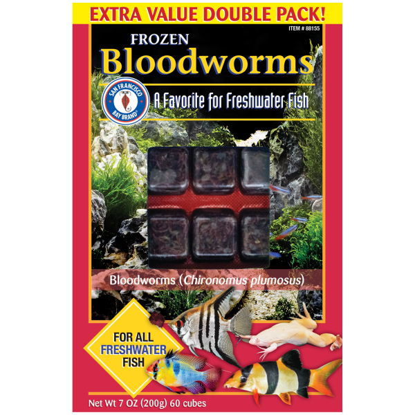 San Francisco Bay Brand - Frozen Bloodworms Cubes 7 oz
