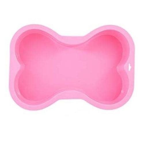 Puppy Cake - Cake Pan Dog Bone Shaped Silicone Pink