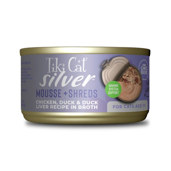 Tiki Cat - Silver 11+ Chk Duck &amp; Duck Liver in Broth 2.4 oz