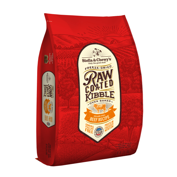 Stella &amp; Chewys - Raw Coated Kibble GF Beef Dog 22 lb