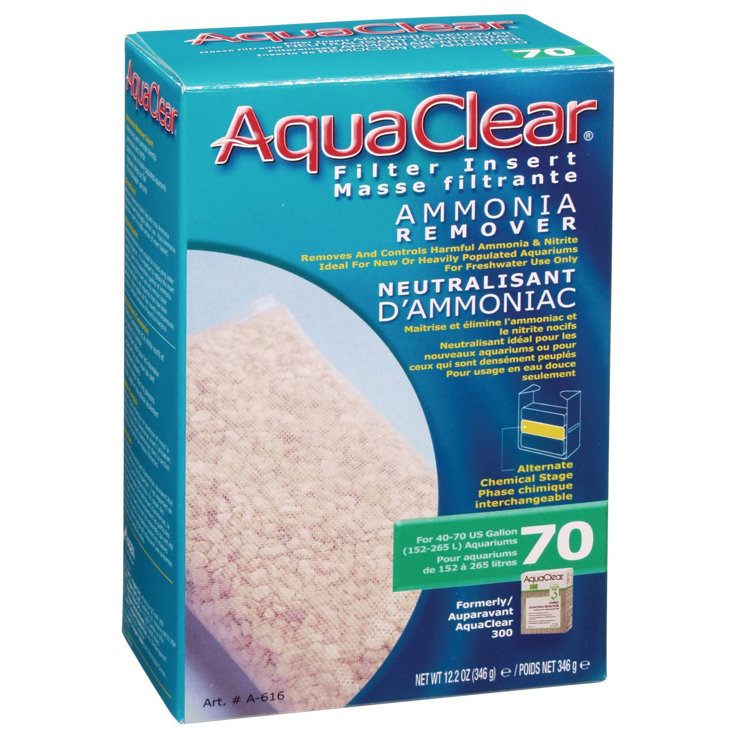 AquaClear - 70 Ammonia Remover, 346 g