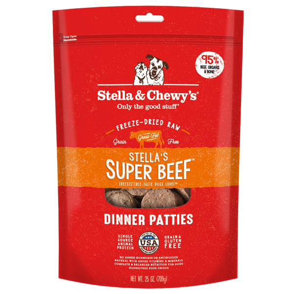 Stella &amp; Chewys - Dog FD Stella&#39;s Super Beef Patties 25 oz