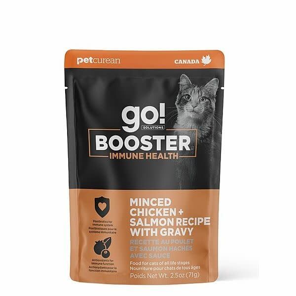 GO! - Booster Immune Minced Chicken &amp; Salmon w/gravy 2.5oz Cat