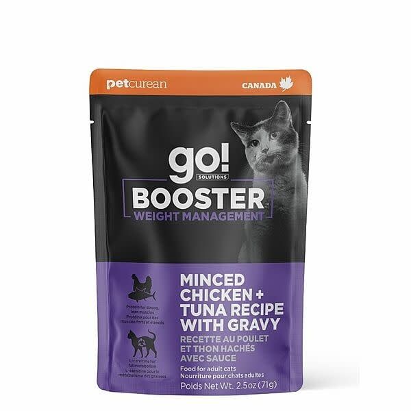 GO! - Booster Weight Mgmt Minced Chicken &amp;Tuna w/gravy 2.5oz Cat