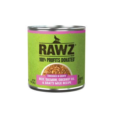 RAWZ - Shredded Beef, Salmon &amp; Coconut Oil Dog 10oz