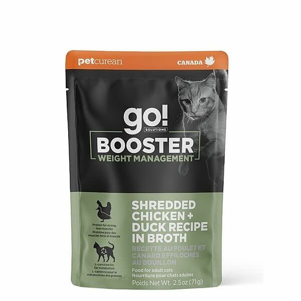 GO! - Booster Weight Mgmt  Shredded Chicken,Duck &amp; Broth 2.5oz Cat