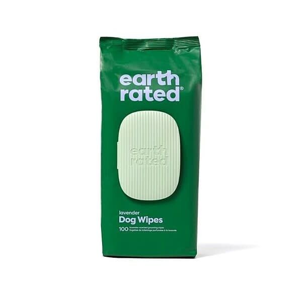 Earth Rated - Compostable Pet Wipes Lavender 8x8 100pk