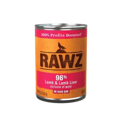 RAWZ - 96% Lamb and Lamb Liver Pate Dog 354g