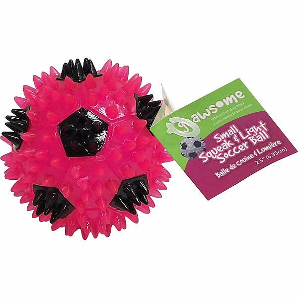 Royal Pet - Gnawsome Squeaker &amp; Light Soccer Ball, Size: 2.5&quot;