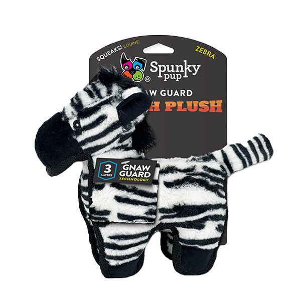 Spunky Pup - Tough Plush Zebra