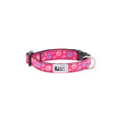 RC Pets - Petite Clip Collar 1/2" Fresh Tracks Pink