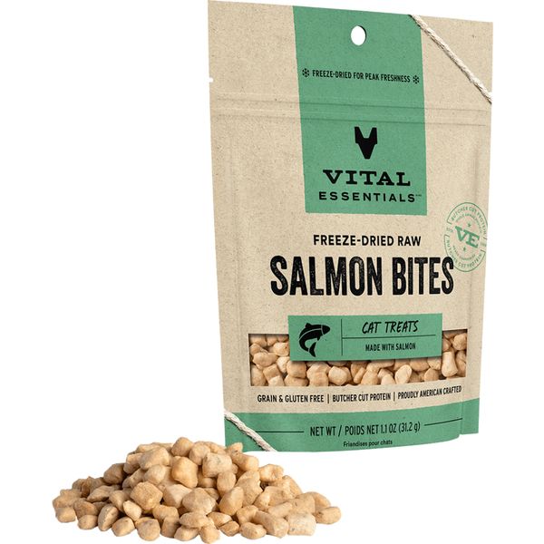 Vital Essentials - FD Salmon Bites 1.1oz Cat