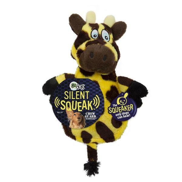 GoDog - Giraffe Silent Squeak Plush Yellow Large