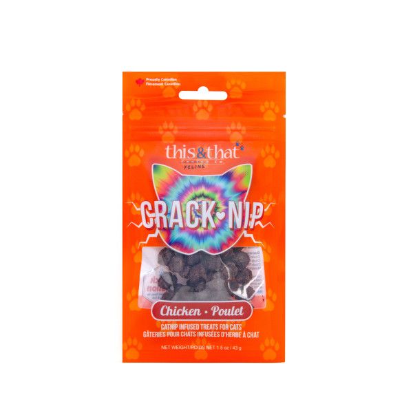 This &amp; That - Snack Station Cat Treats Crack-Nip Chicken 43g