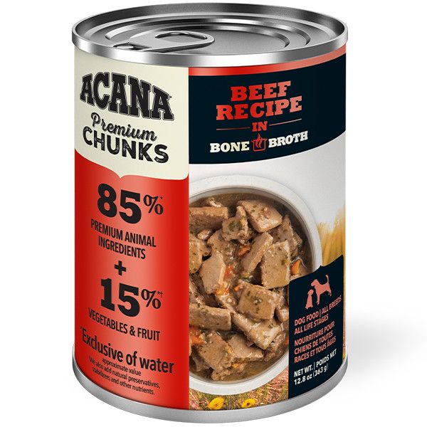 Acana - Beef Recipe Chunks in Broth Dog 363g