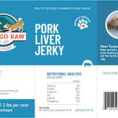 Pets Go Raw - Pork Liver Jerky 1/4lb pkg