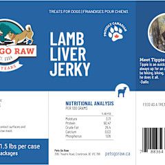 Pets Go Raw - Lamb Liver Jerky 1/4lb pkg