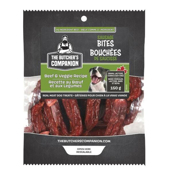 The Butcher&#39;s Companion - Sausage Bites Beef &amp; Veg Recipe 150g