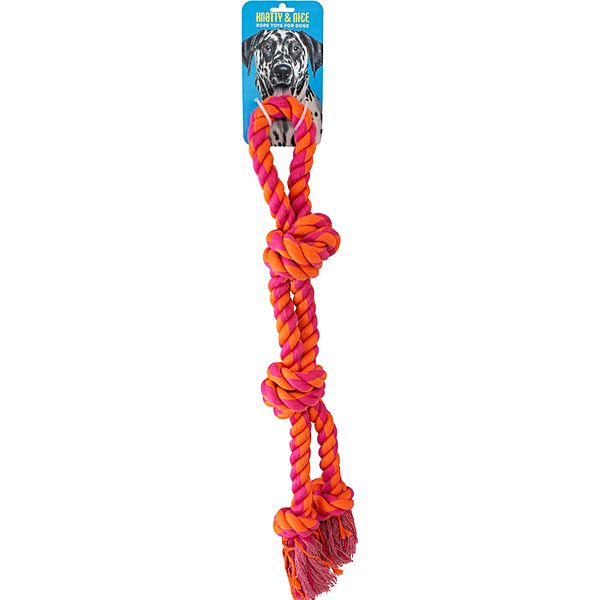 Knotty Nice - Knotty Split Rope Orange &amp; Pink 23.5&quot;