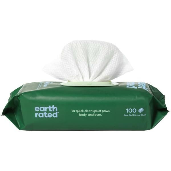 Earth Rated - White Tea &amp; Basil Pet Wipes 100PK