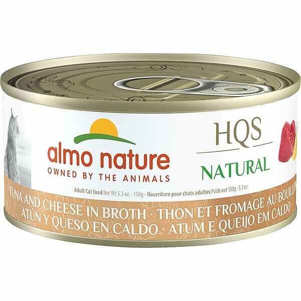 Almo Nature - HQS Natural Tuna and Cheese in Broth 150g Cat