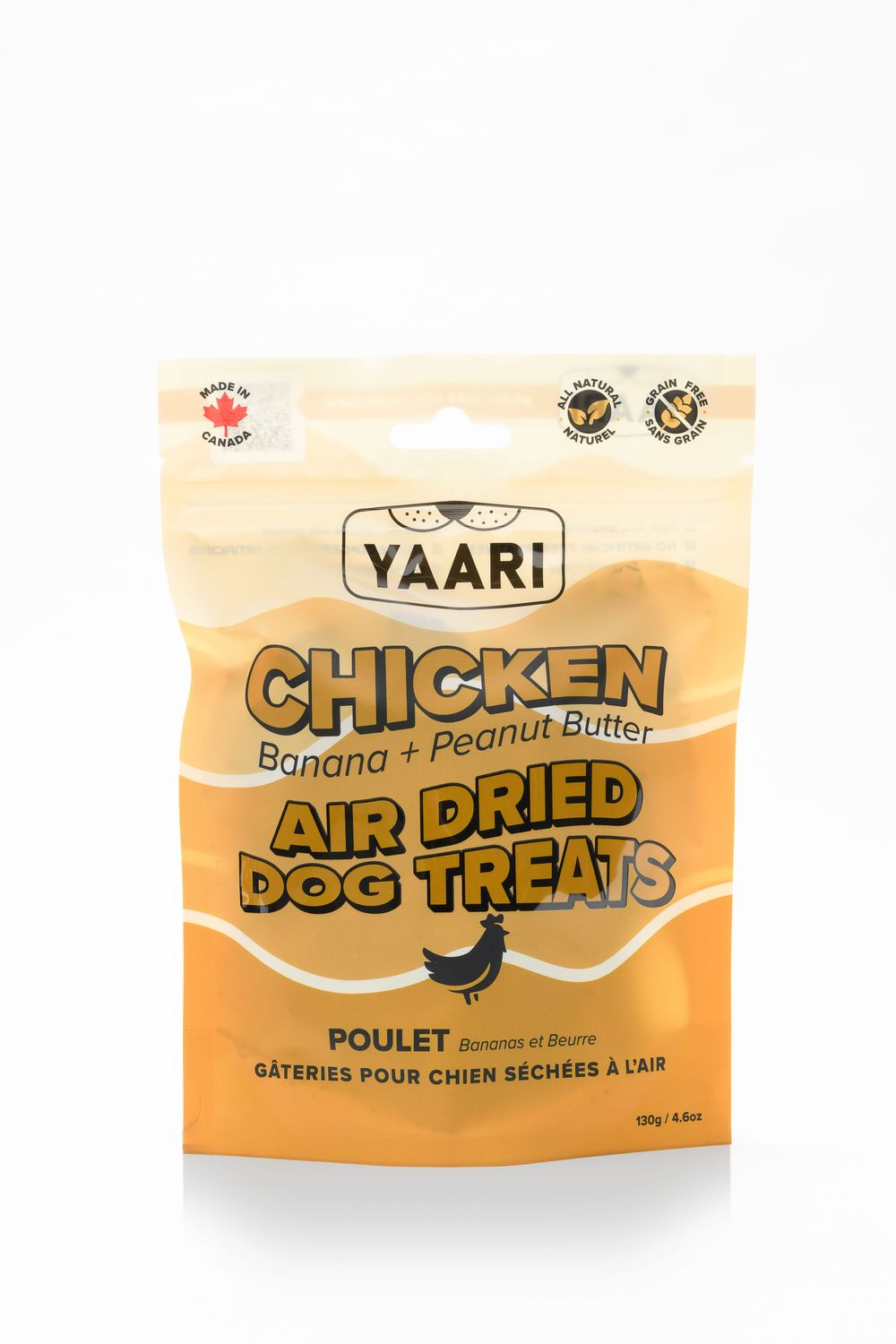 Yaari - Dog Treats Air Dried Chicken Banana &amp; PntButter 130g